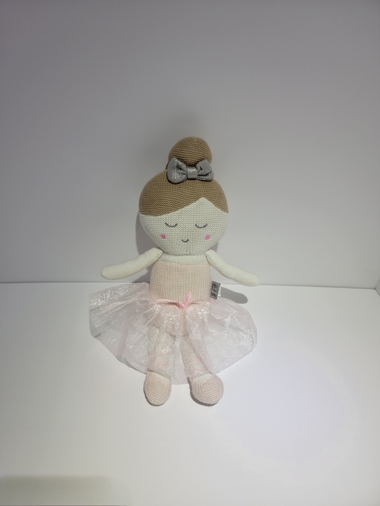 Emma ballerina Other - Emma Ballerina Doll in Pink and Cream - Soft Knit Kids Toy